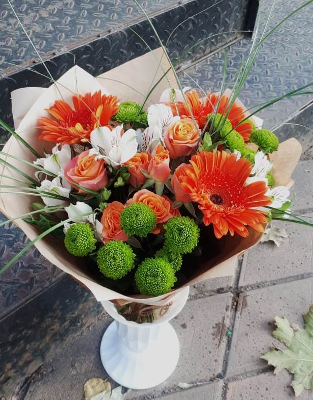 Букет цветов из: Герберы, Хризантемы, Альстромерии и Розы в Садовом Республики Калмыкия