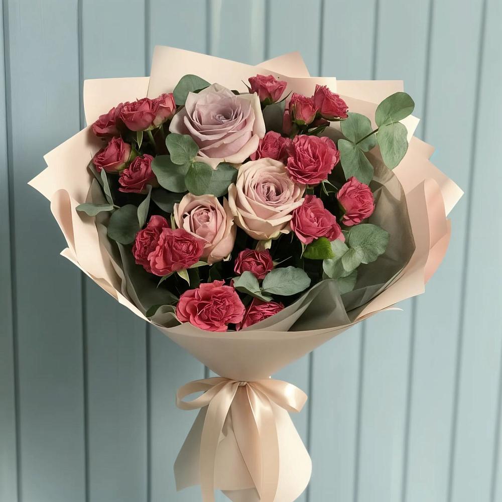 Букет цветов из: Гвоздики и Розы в Садовом Республики Калмыкия