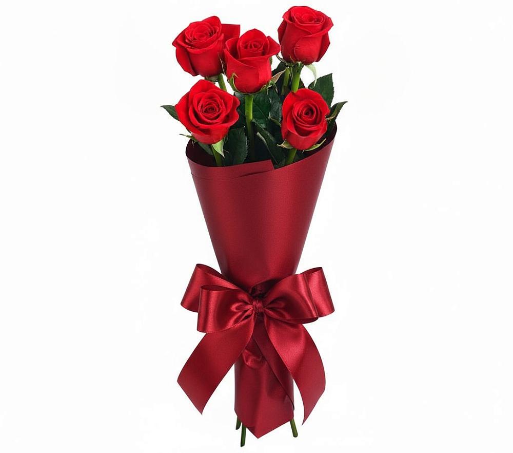 Букет 5 Красных роз Эдлесс Лав в Садовом Республики Калмыкия