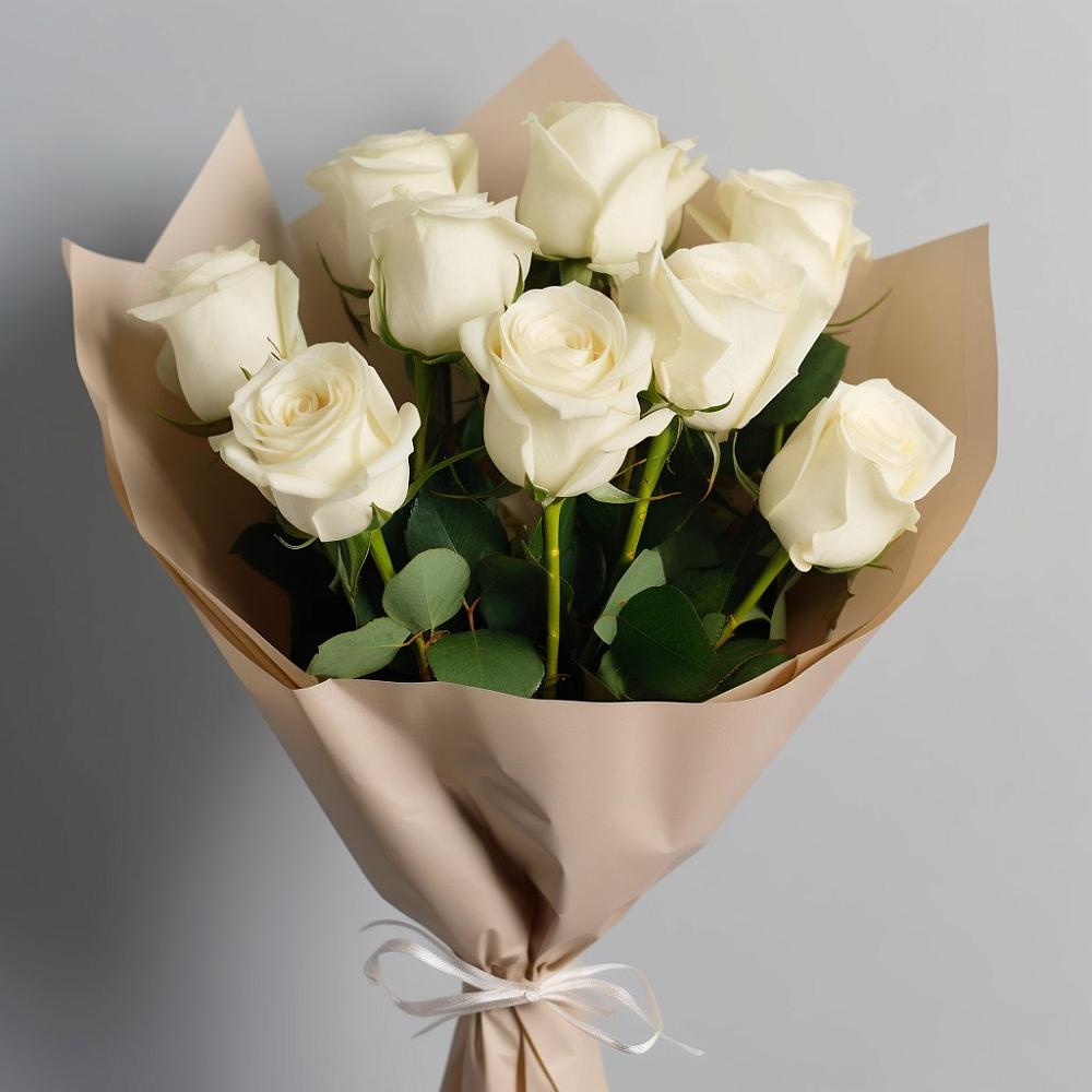 Букет 9 Белых роз Эдлесс Лав в Садовом Республики Калмыкия