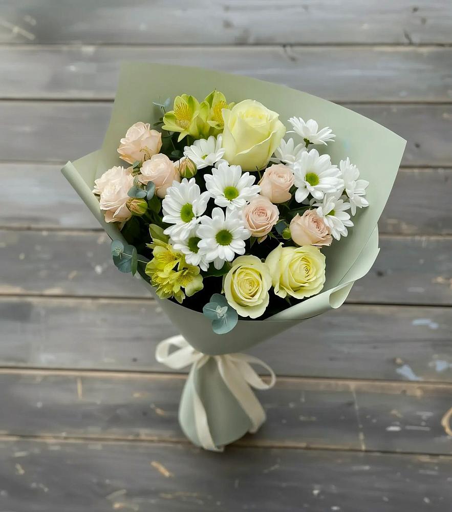 Букет цветов из: Альстромерии, Розы и Хризантемы в Садовом Республики Калмыкия