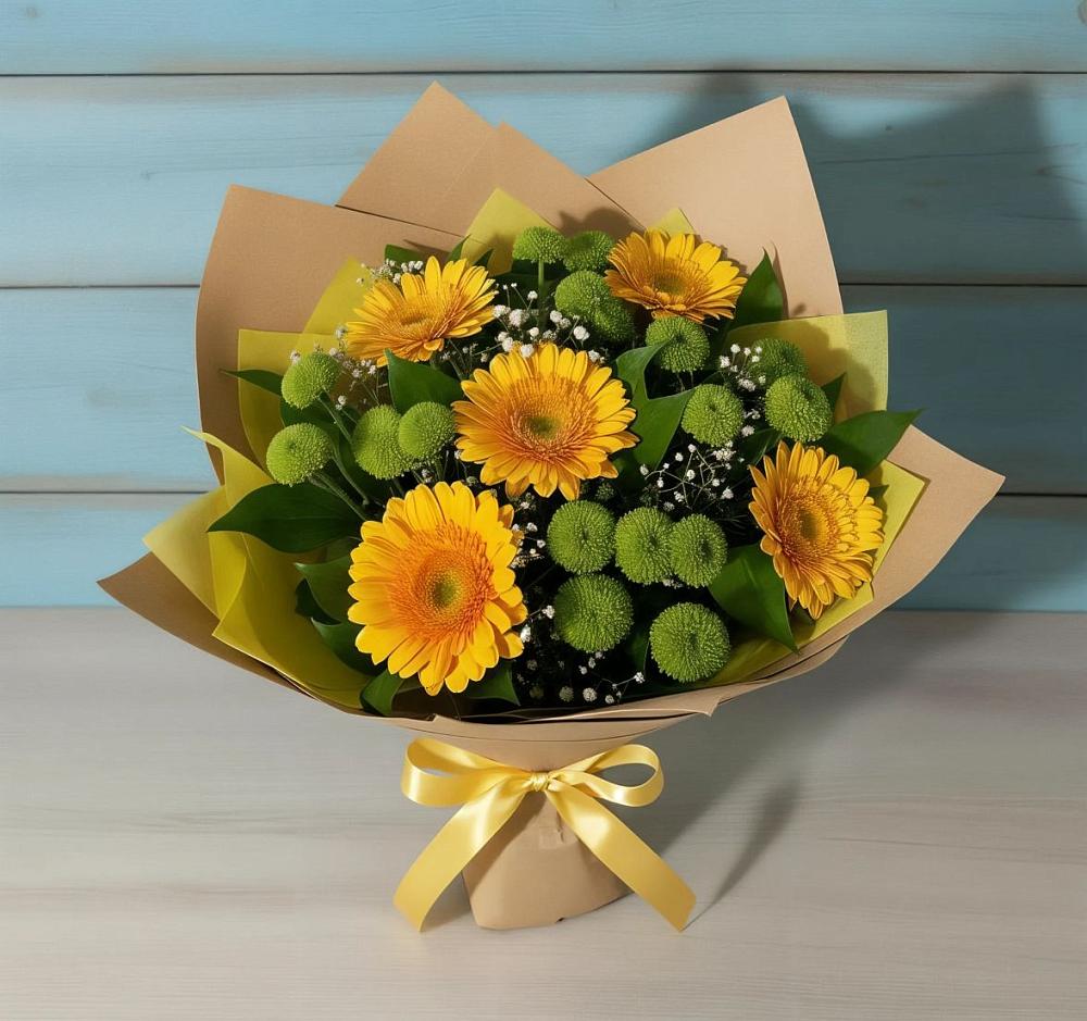 Букет цветов из: Герберы и Хризантемы в Садовом Республики Калмыкия