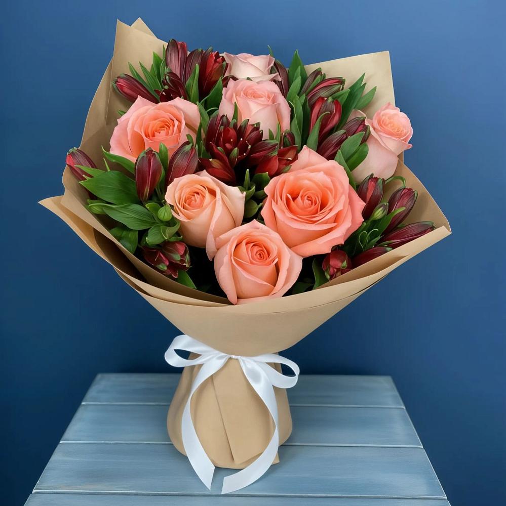 Букет цветов из: Розы и Альстромерии в Садовом Республики Калмыкия