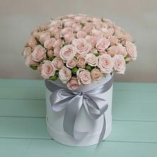 Цветочная композиция из Розы в шляпной коробке в Садовом Республики Калмыкия