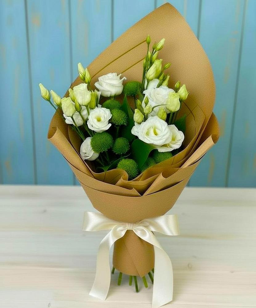 Букет цветов из: Хризантемы и Лизиантусы в Садовом Республики Калмыкия