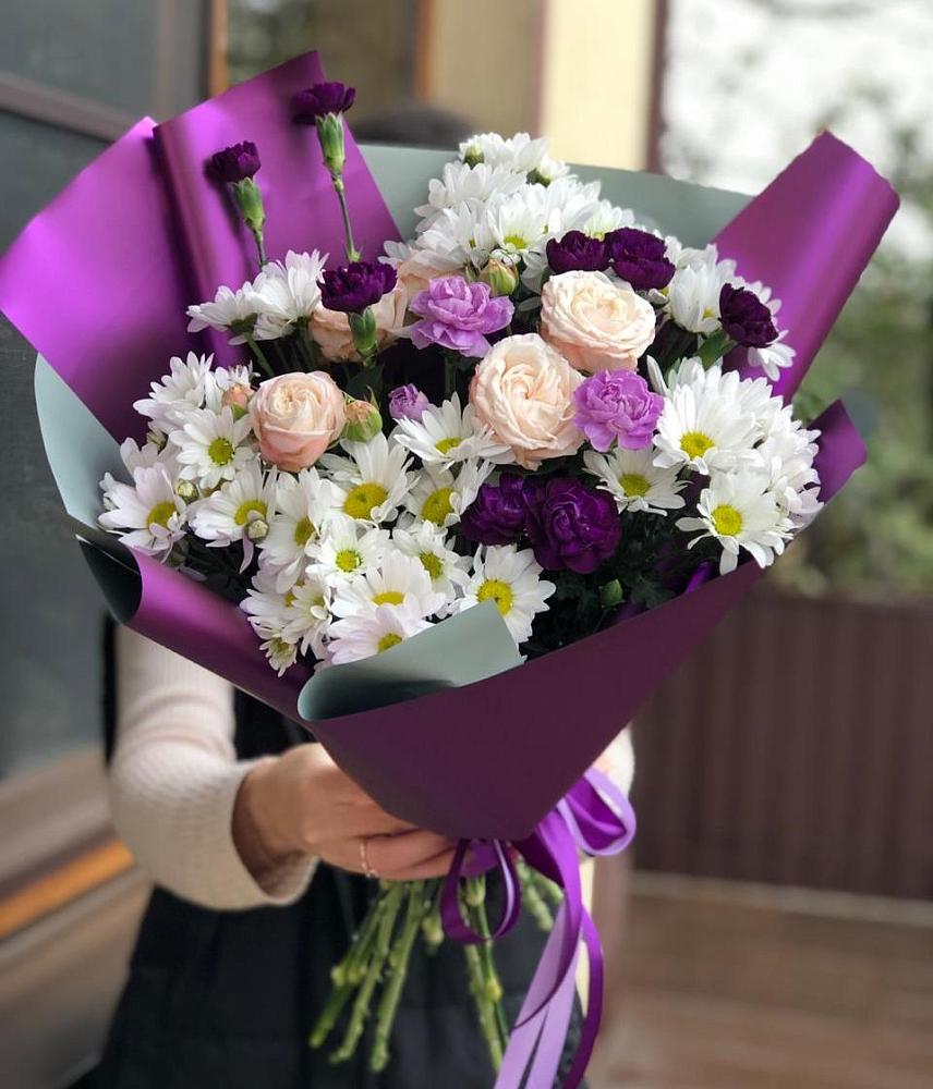 Букет цветов из: Хризантемы, Гвоздики и Розы в Садовом Республики Калмыкия