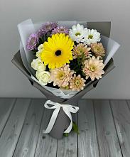Букет цветов из:  Розы, Герберы и Хризантемы в Садовом Республики Калмыкия