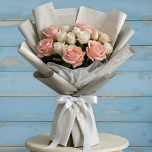 Букет цветов из:  Розы #REPLACE_PRED# Садовом Республики Калмыкия