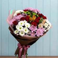 Букет цветов из:  Розы, Хризантемы и Альстромерии в Садовом Республики Калмыкия